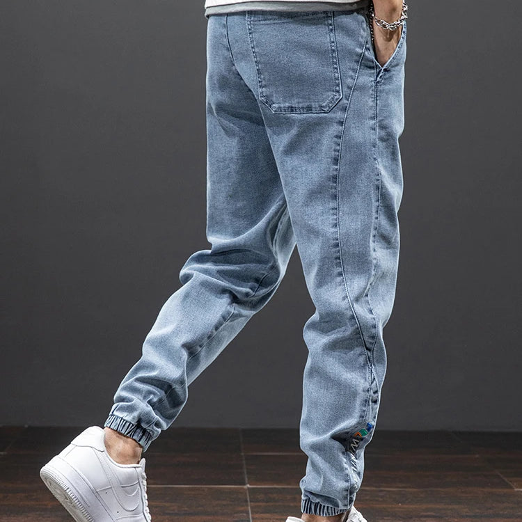 Spring Summer Black Blue Cargo Jeans Men Streetwear Denim Jogger Pants Men Baggy Harem Jean Trousers Plus Size 6XL 7XL 8XL