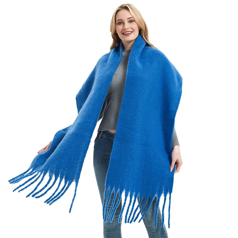 Winter Plaid Vintage Scarf Women Men Preppy Scarves Warm Pashmina Foulard Bufanda Male Mujer Thick Wrap Shawl 6 one size CN | >8Y