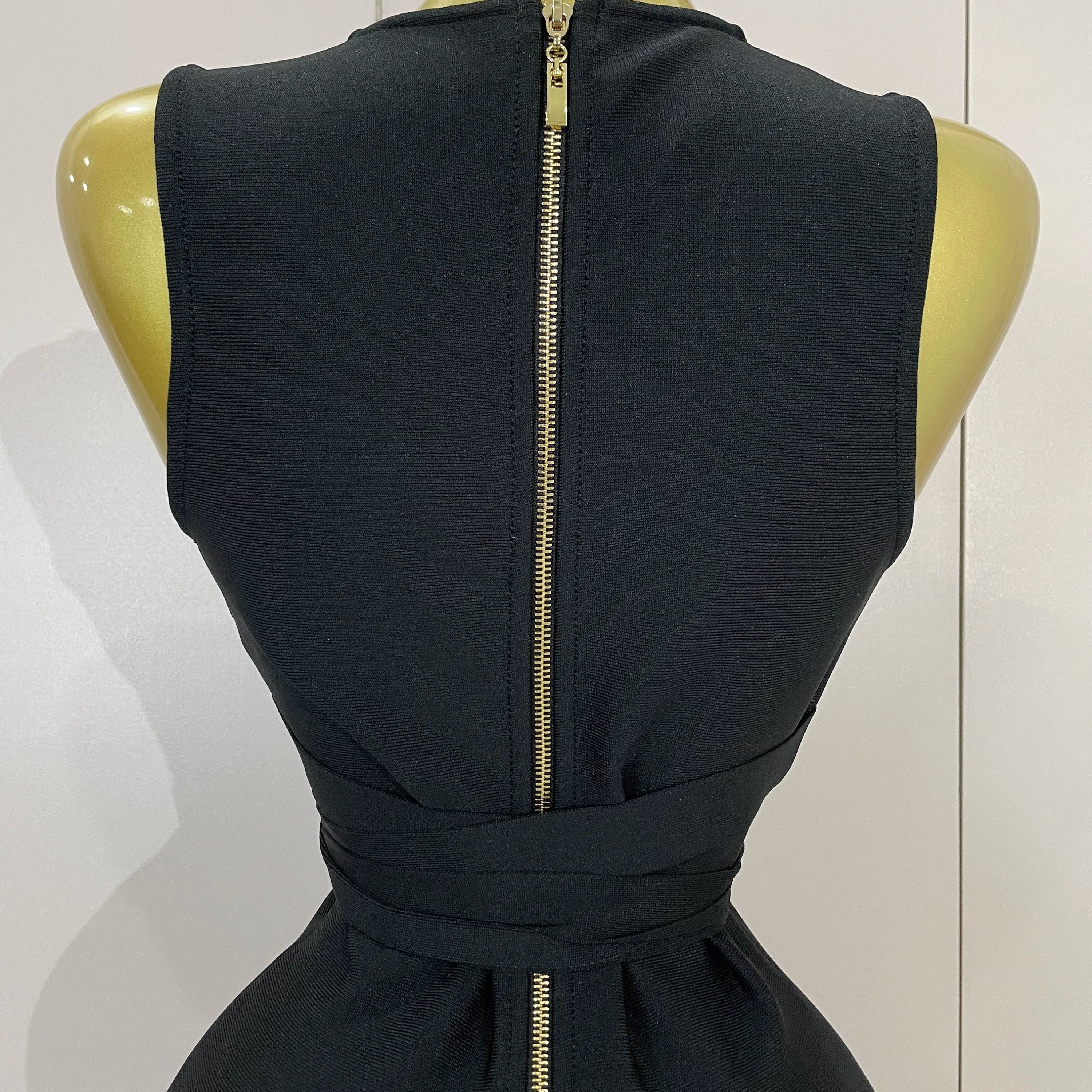 Women Elegance Sexy V-Neck Sleeveless Bodycon Bandage Dress Nightclub Party Evening Dress High Quality Luxury Birthday Dresses