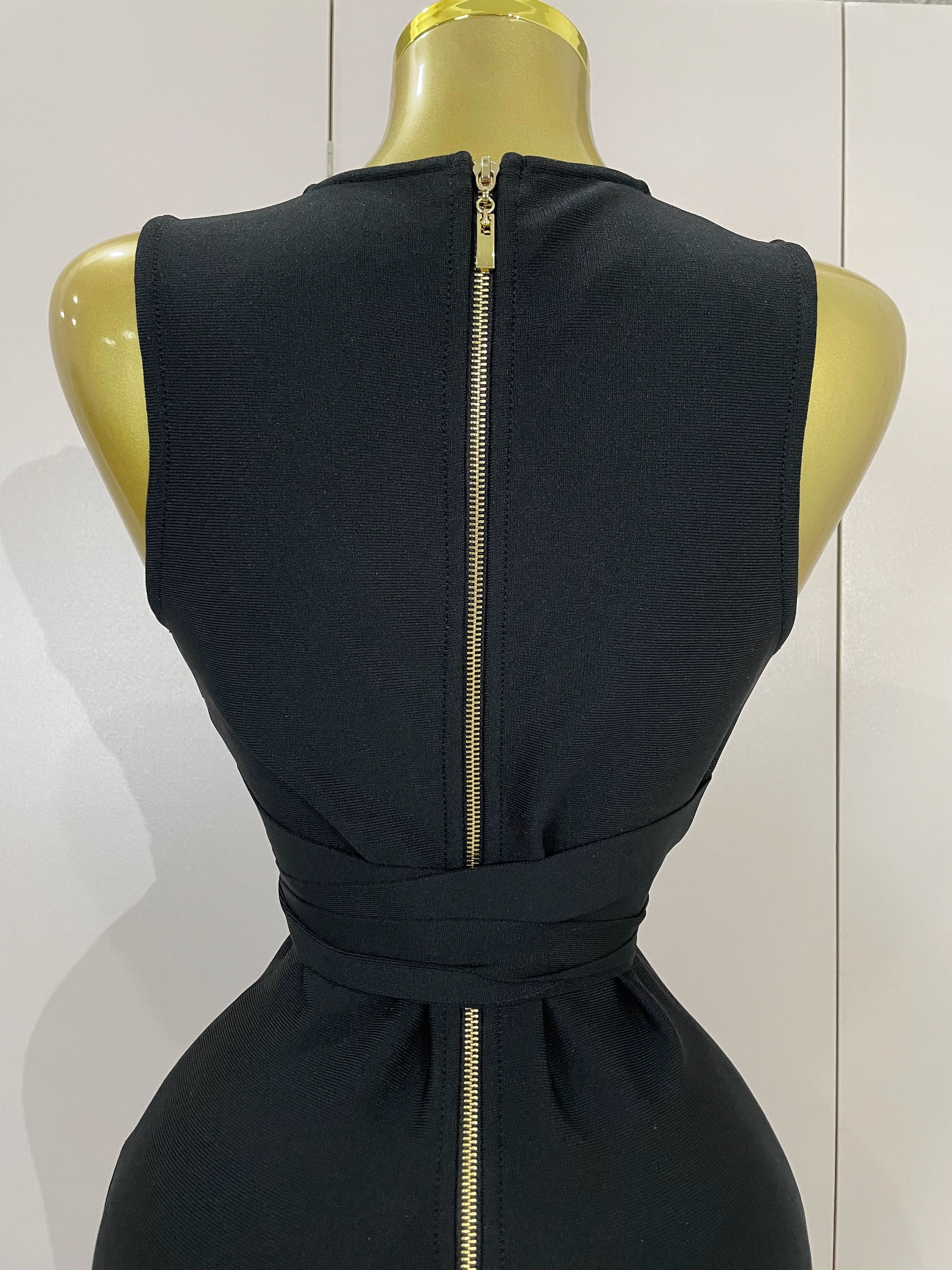 Women Elegance Sexy V-Neck Sleeveless Bodycon Bandage Dress Nightclub Party Evening Dress High Quality Luxury Birthday Dresses