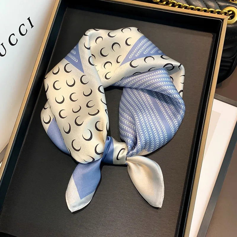 53cm Pure Silk Scarf Women Square Scarves Foulard Hairbands Lady Luxury Designer Female Bandana Neck Kerchief Ties Bandana Hijab 53cm Silk Scarf 3 53X53CM