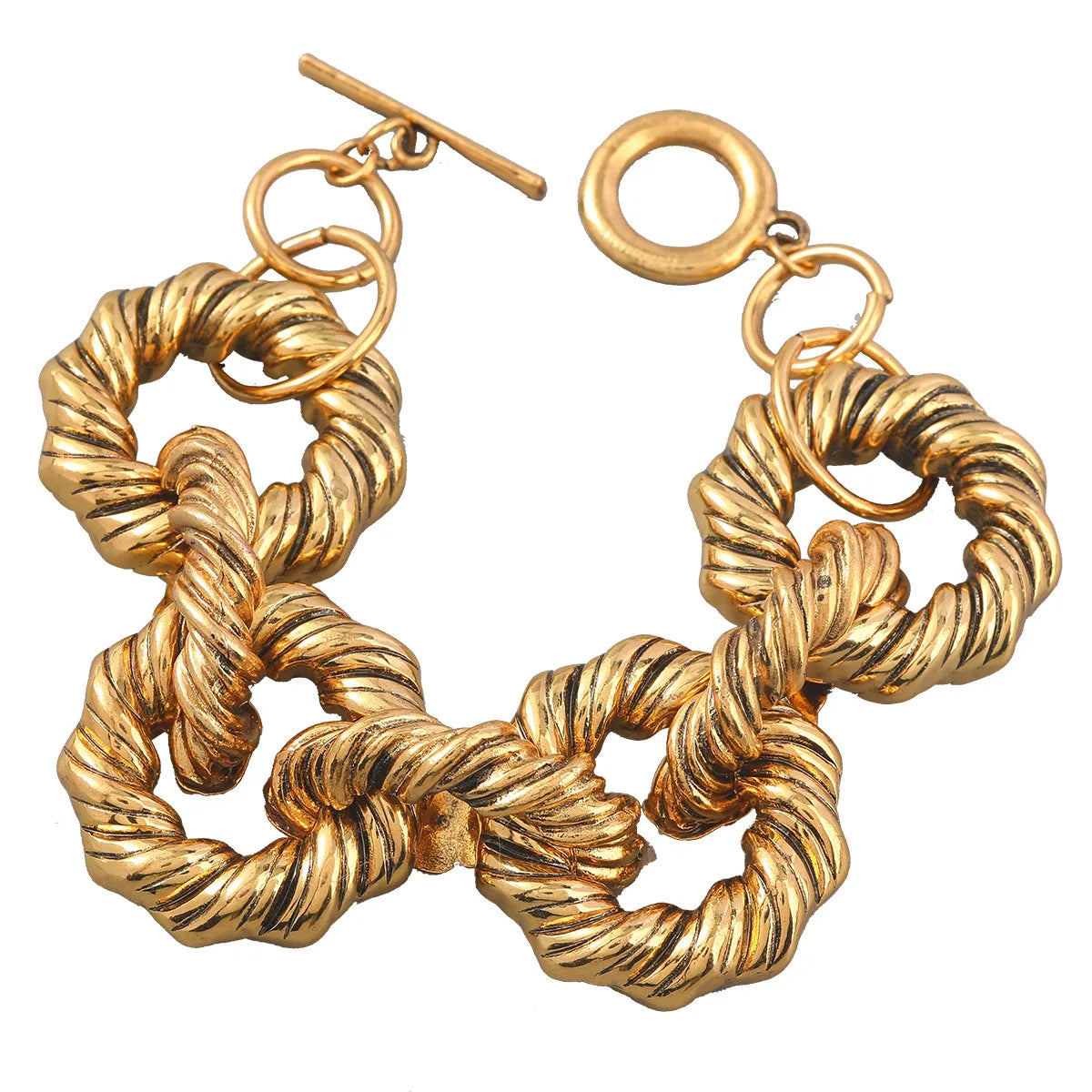 Statement Choker Woman Luxury Gold Color Metal Hoops Necklace Accessories For Women Fashion Exaggerated Necklaces Bracelet