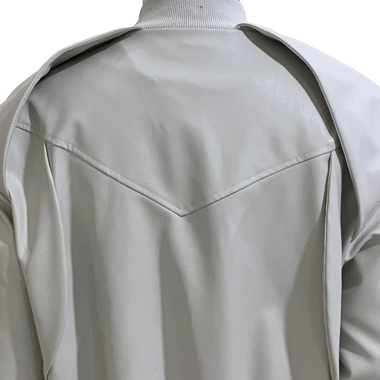 Mauroicardi Autumn Winter Short Matte Pu Leather Bomber Jacket Men Long Sleeve Luxury Designer European Fashion Emo Clothes 2025