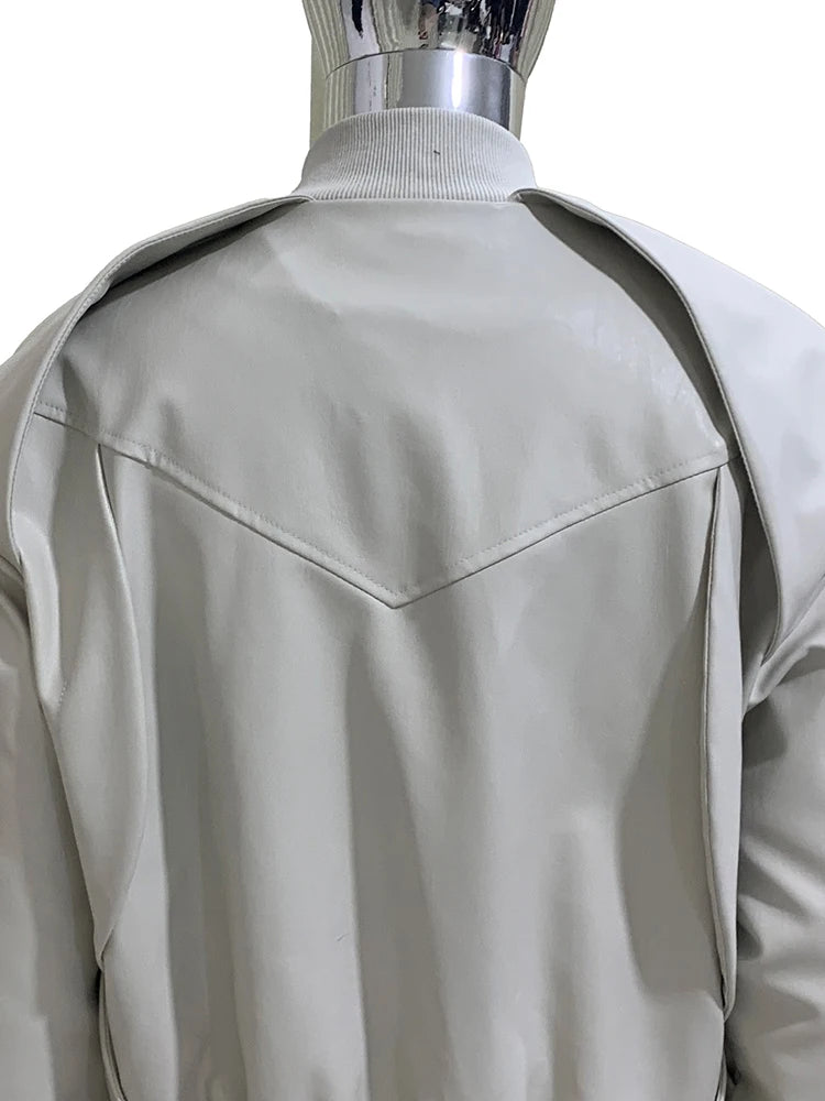 Mauroicardi Autumn Winter Short Matte Pu Leather Bomber Jacket Men Long Sleeve Luxury Designer European Fashion Emo Clothes 2025