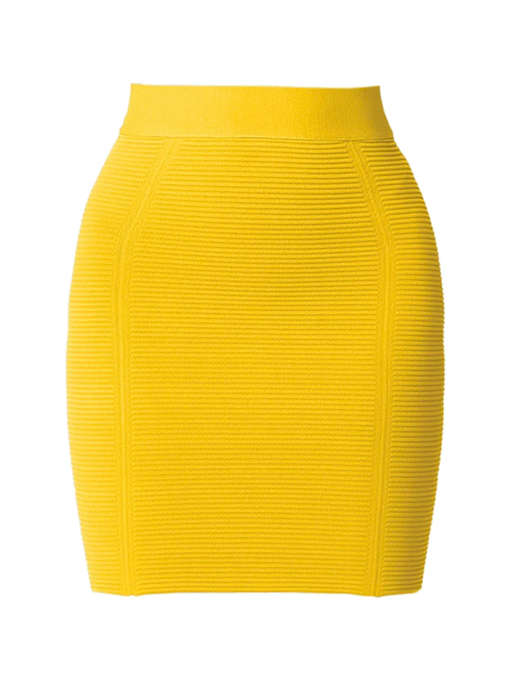 Yellow Color Women Sexy Bodycon Mini Skirt Rayon Bandage Fashion Nightclub Party Wear Celebrate Skirts High Quality Yellow