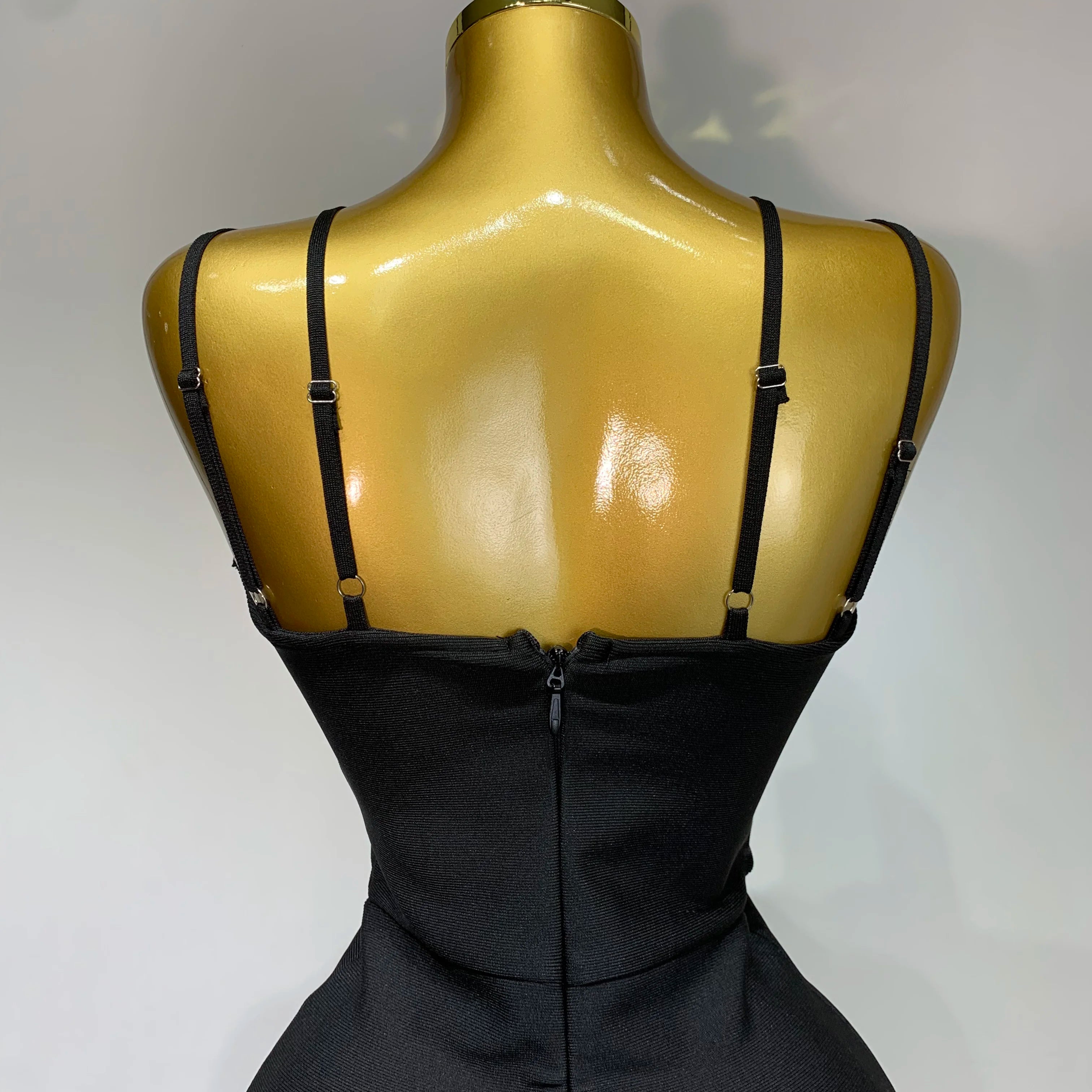 Women Sexy Sleeveless Hollow out Split Backless Black Midi Bandage Dress 2025 Celebrity Elegant Evening Cocktail Party Dresses