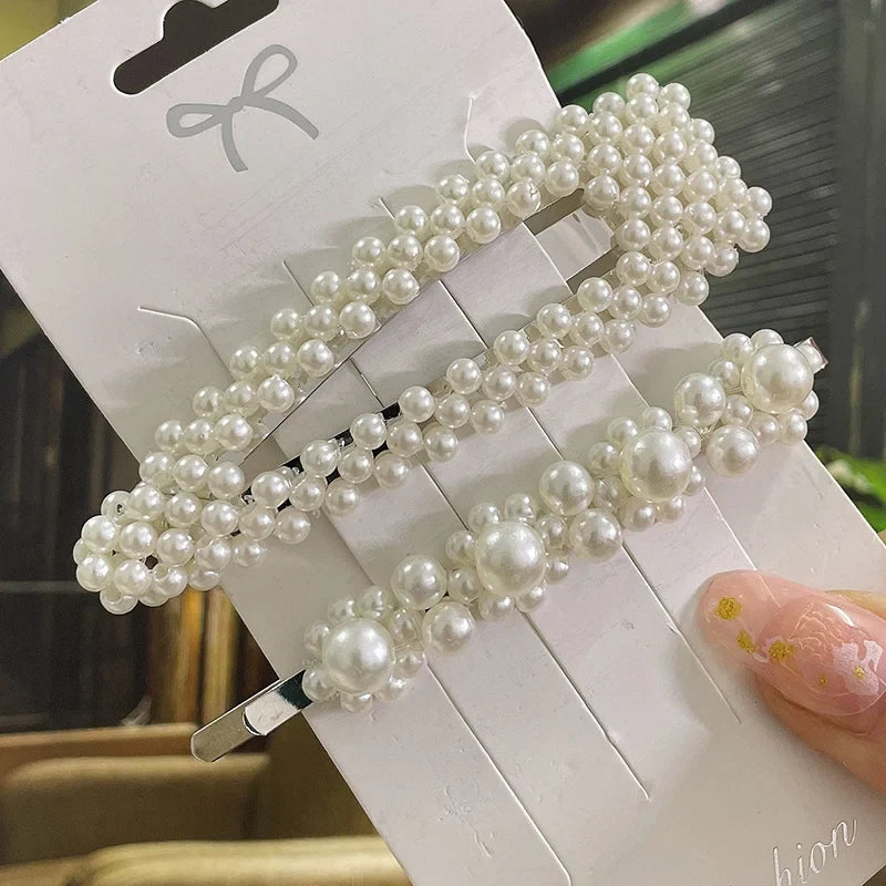 Simulated Pearl Hair Clips For Women Korean Women Hairpins Girl Geometric Hair Barrettes Fashion Hairgrip Hair Accessories Set 10
