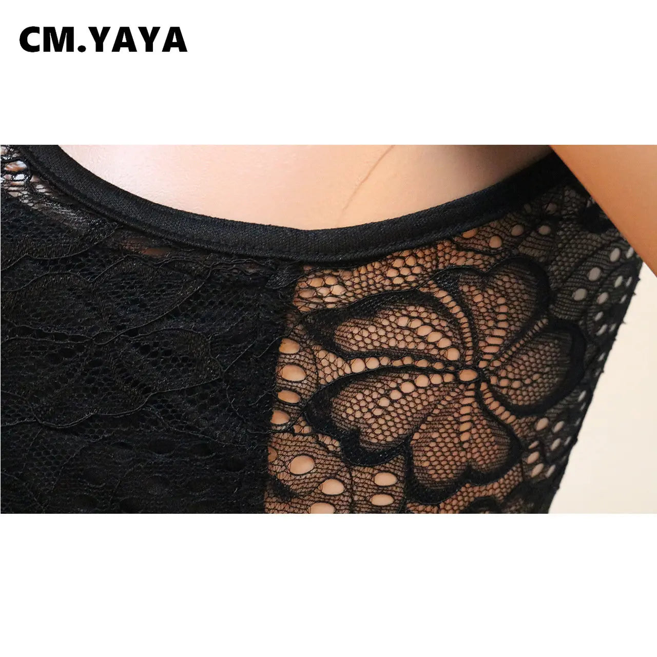 Fashion Women Sleeveless Lace See Though Fur Side Skinny Stretchy Jumpsuit Streetwear Sexy One Piece Suit INS Playsuits