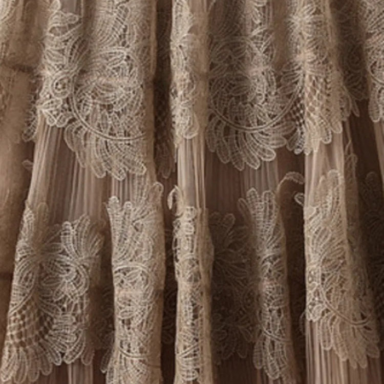 UCXQ New Products Sweet Cake Spliced Skirt Lace Pleated Mesh Large Hem A-line Skirts For Women New Spring Autumn 23A7001