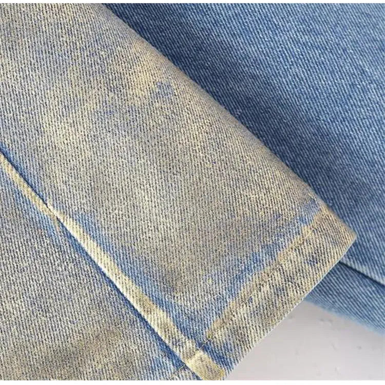 TRAF Women Autumn Winter Denim Suit 2024 Female Lapel Coat Jacket+A-Line Mid-Length Skirt Elegant Two-Piece Set