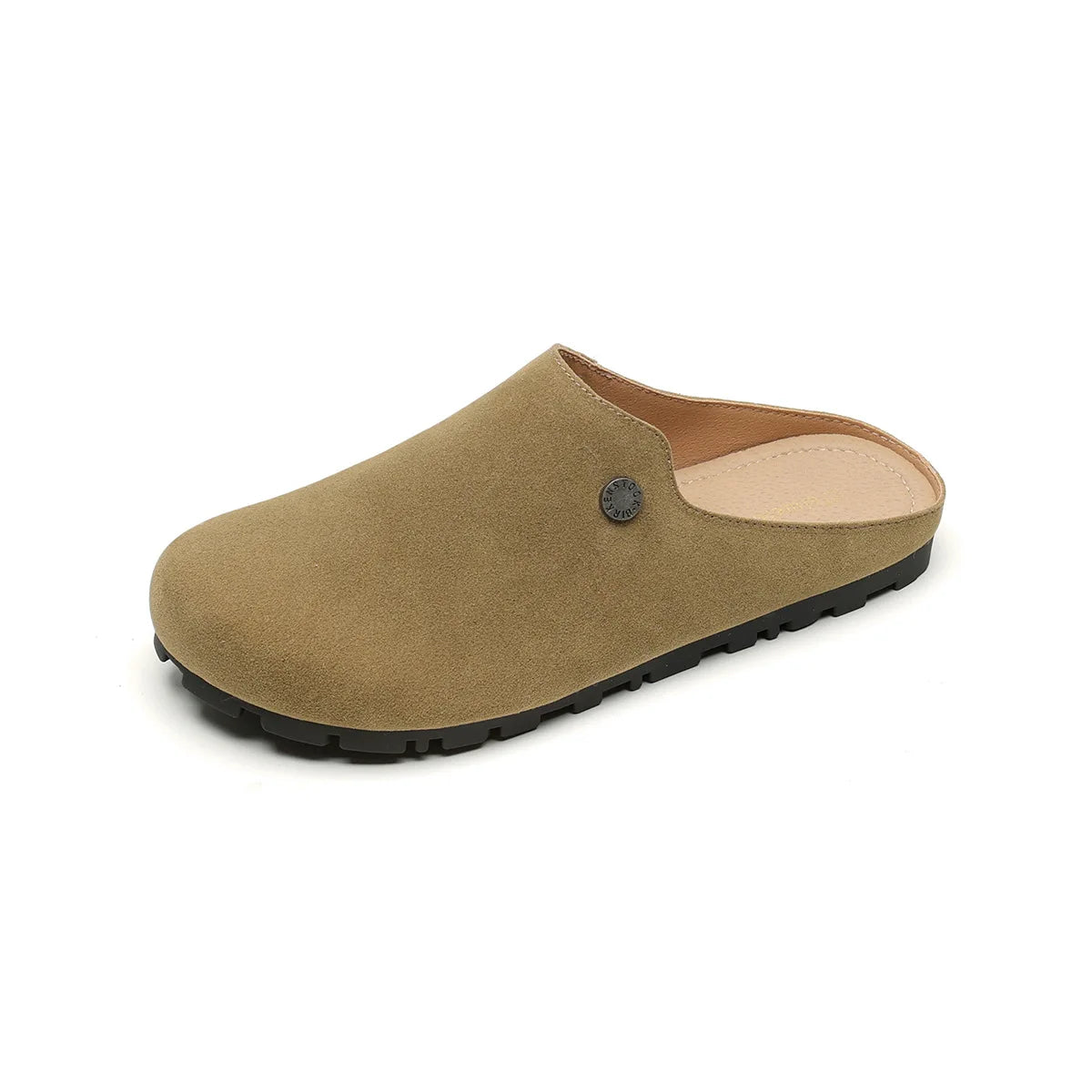 New spring women's outdoor shoes Mules Slippers Ladies' casual flat shoes Work shoes Boat shoes Large sizes 41-43 Khaki