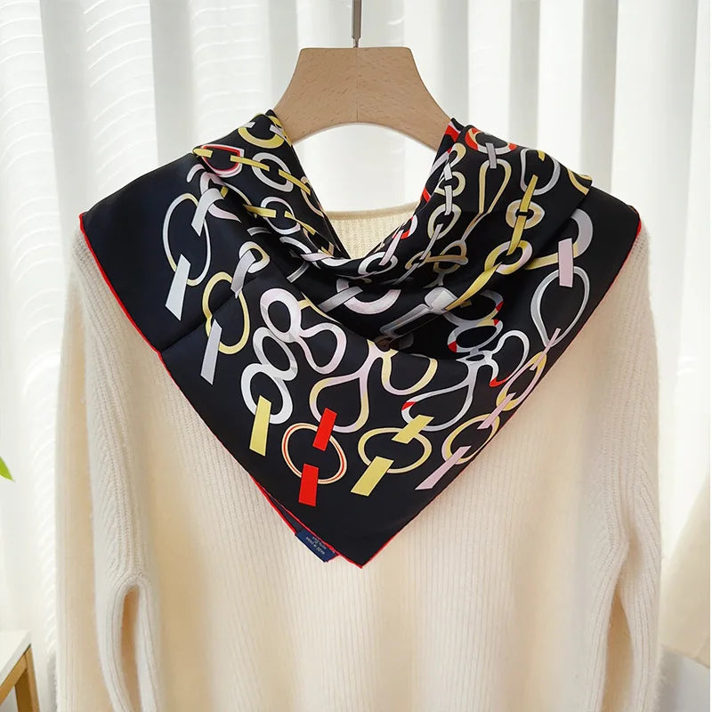 90 Silk Scarf Wraps 100% Silk Neckerchief Shawl Womens Fashion Bandana Scarf Foulard