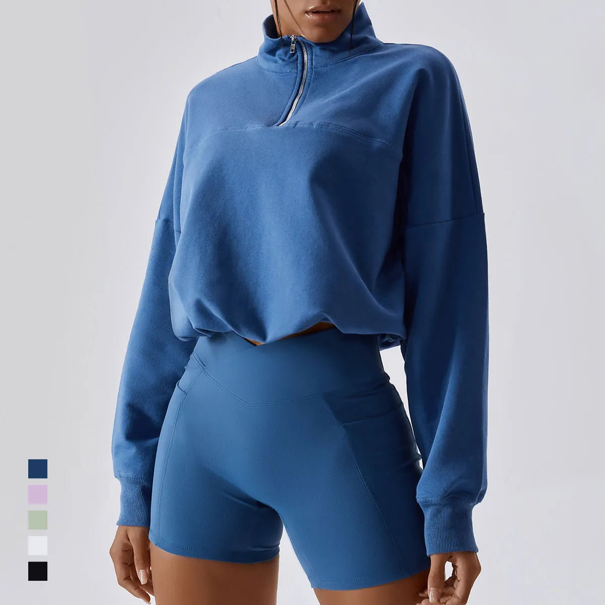 New Autumn Winter Young Women Casual Loose Sweatshirt High Collar Workout Running Pullover Fitness Yoga Gym Sport Hoodie Female