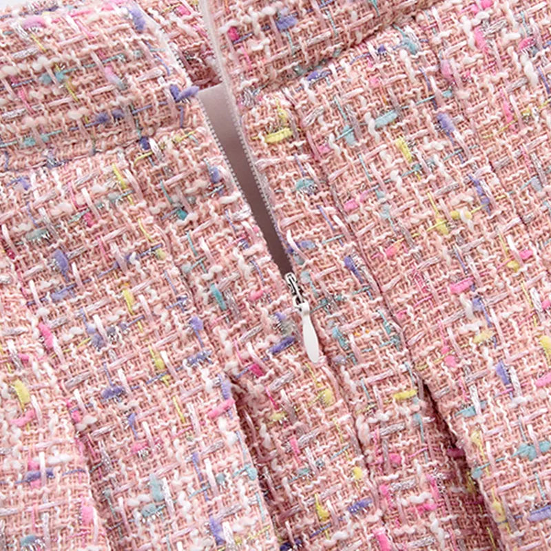 Women Autumn Winter 3 Piece Sets Lady Fashion Elegant Slim Coat Skirt Shirt Three-piece Suit Tweed Sets