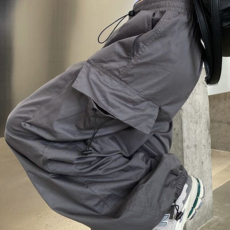 Zoki Streetwear Hip Hop Cargo Pants Women Fashion Pockets Oversize Loose Trousers Summer Bf Korean High Waist Wide Leg Pants New