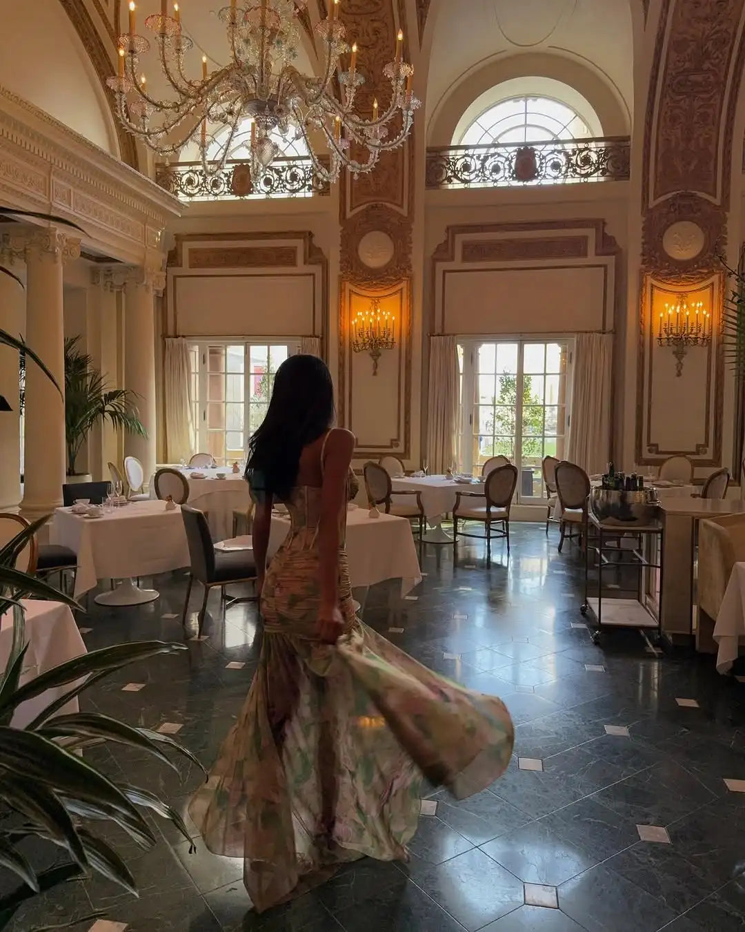 Print Flowers Color Women Sexy Halter Off the Shoulder Bodycon Long Maxi Dress Beach Style Vacation Birthday Party Outfit