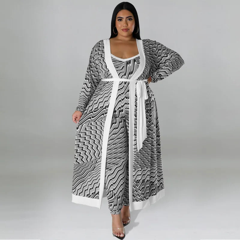 218290 Plus Size Women's Clothing 2025 Autumn New Item Long Sleeved Top with Pants Set New Product