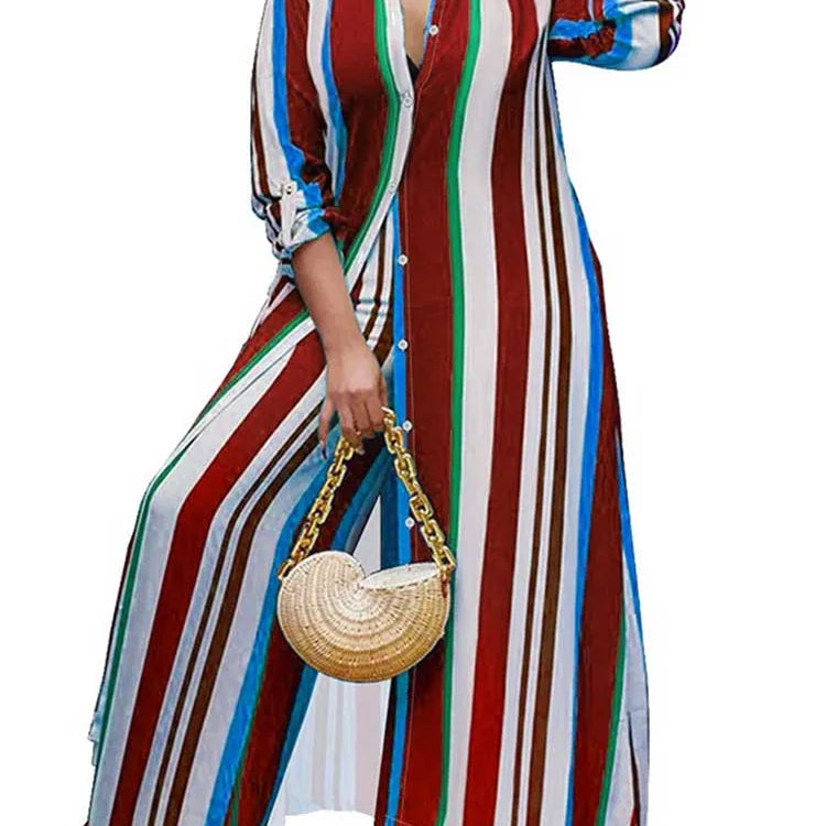 2 Piece Outfit Set Women Plus Size Matching Sets Long Shirt Top and Pants Sets Striped Casual Outfits 5xl Women Autumn Clothes Burgundy