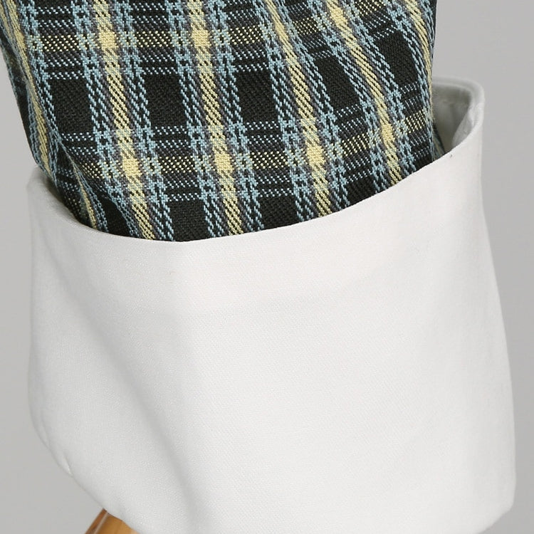 Tonval Gigot Sleeve Button Up Vintage Rockabilly Swing Dress Elegant Party Wear 2022 Women Fall Outfits Green Plaid Dresses