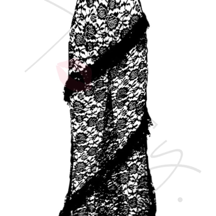 Tossy Lace Ruffled See-Through Maxi Skirt Women Slim Patchwork Party Holiday Women's Long Skirt Outfits Female Summer Maxi Skirt