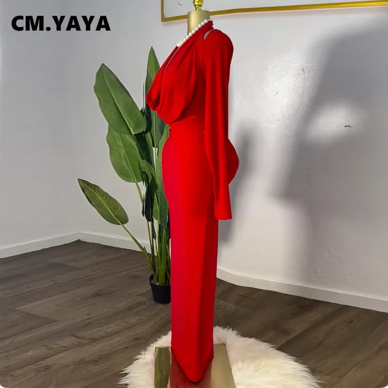 Women Full Sleeve Pile Collar Long Maxi Dress 2025 Sweet Holiday Beach Birthday Evening Sexy Girl Party Dresses Vestidos