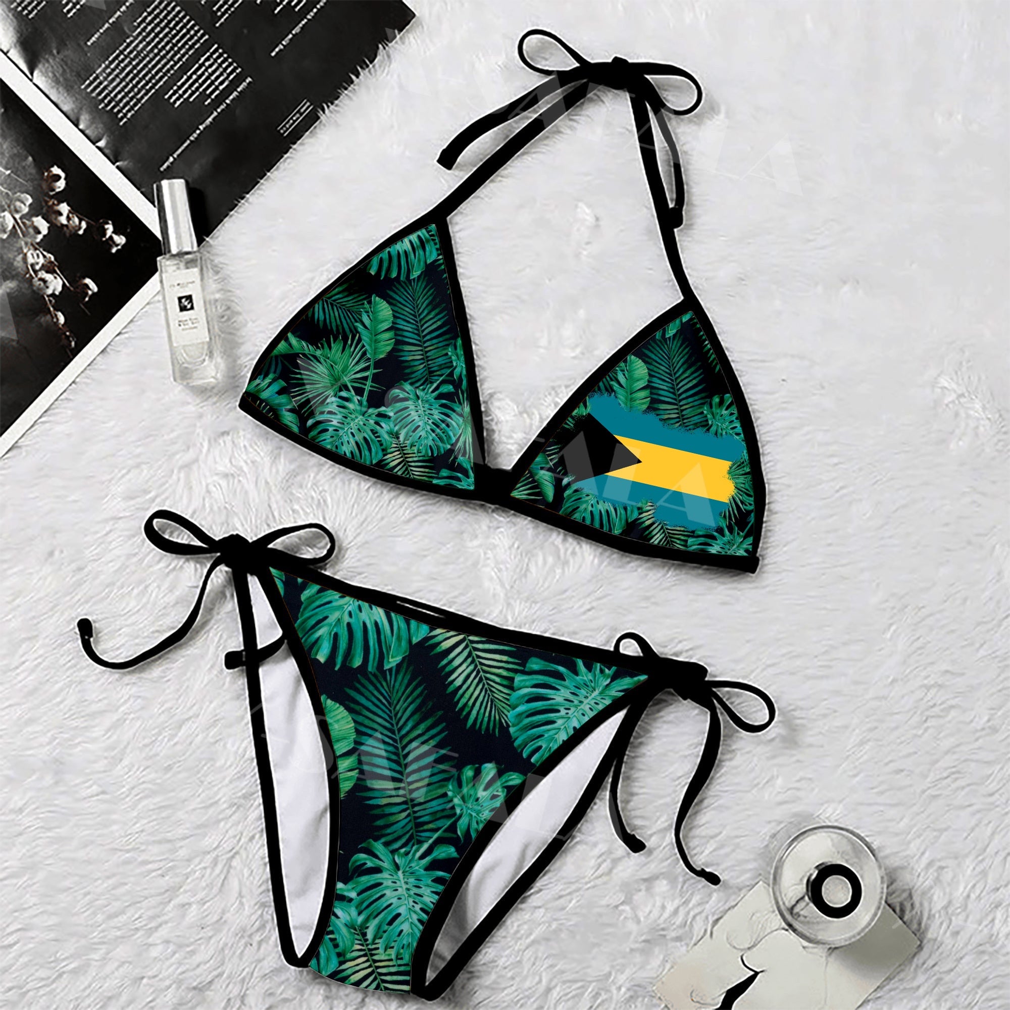 The West Indies Beautiful Bahamas Flag 3D Print Women Micro Bikini Set Summer Beachwear Sexy Beach Bathing Suits WE10