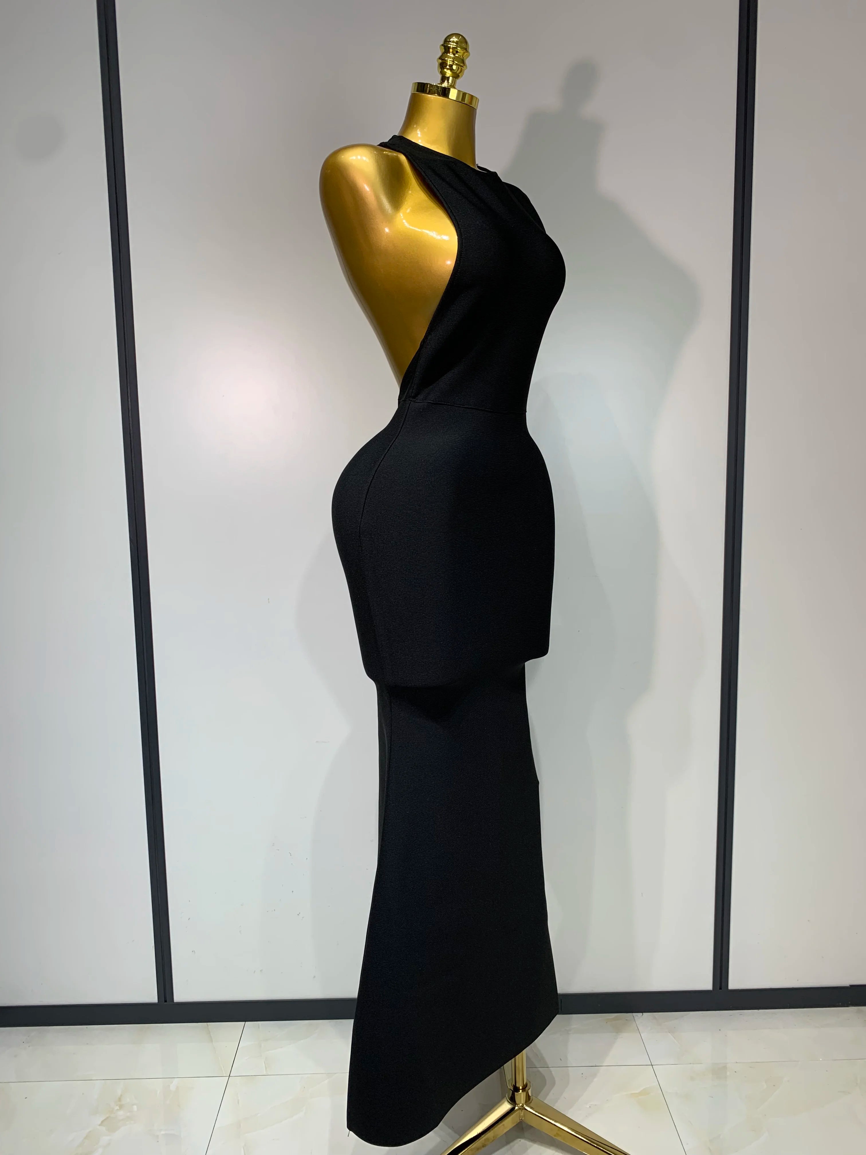 Women Sexy Backless Design Sleeveless Bodycon Bandage Dress 2025 Celebrity Elegant Evening Club Party Luxury Birthday Dresses