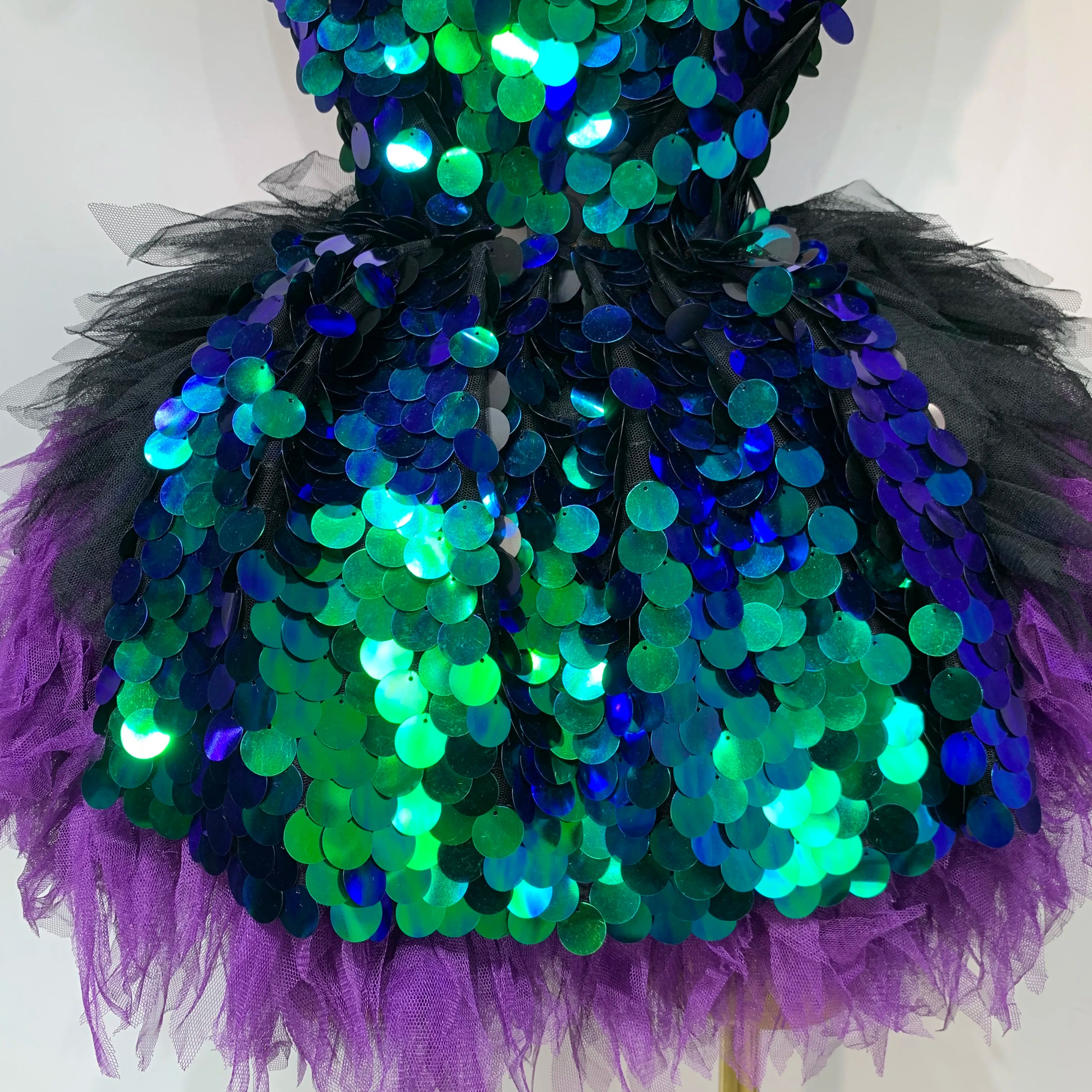 Two Pieces Set Women Stage Performance Costume Birthday Evening Party Nightclub outfit Drag Queen Sexy Backless Mini Skirt Set