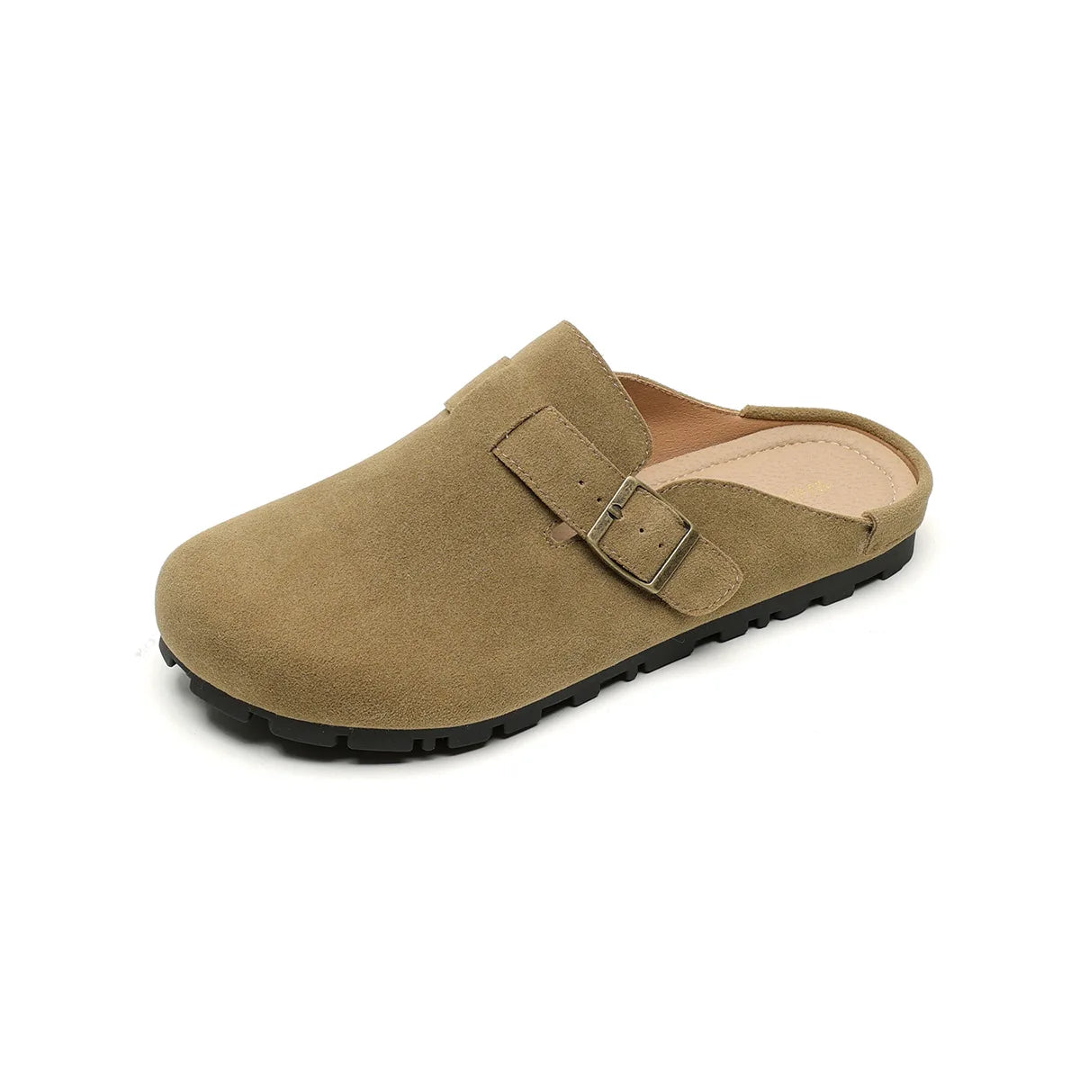 New spring women's outdoor shoes Mules Slippers Ladies' casual flat shoes Work shoes Boat shoes Large sizes 41-43 Khaki