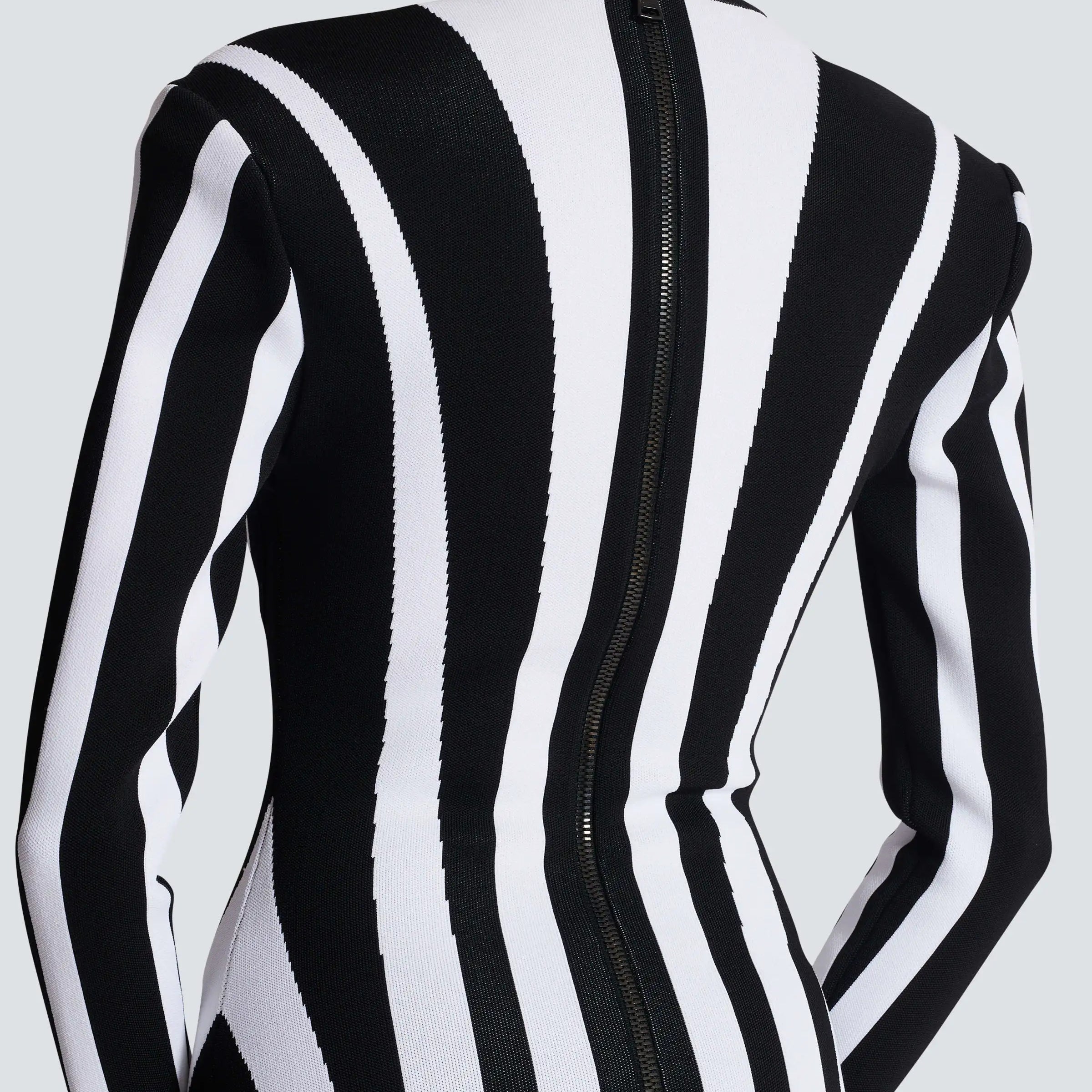 Women Long Sleeve Sexy Square Collar Bodycon Mini Bandage Dress Striped Elegant Evening Party Dress