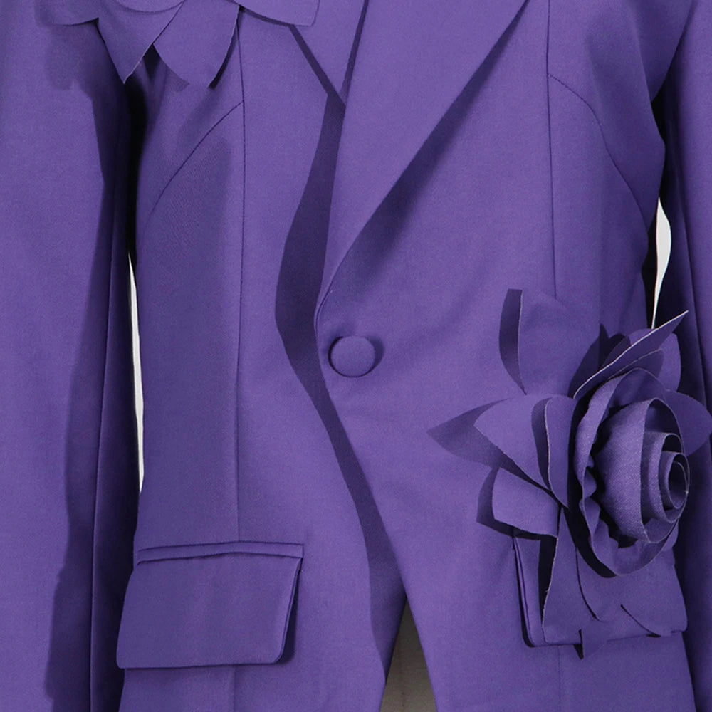 Solid Slimming Spliced Appliques Elegant Jackets for Women Lapel Long Sleeves Patchwork Button Jacket Female New