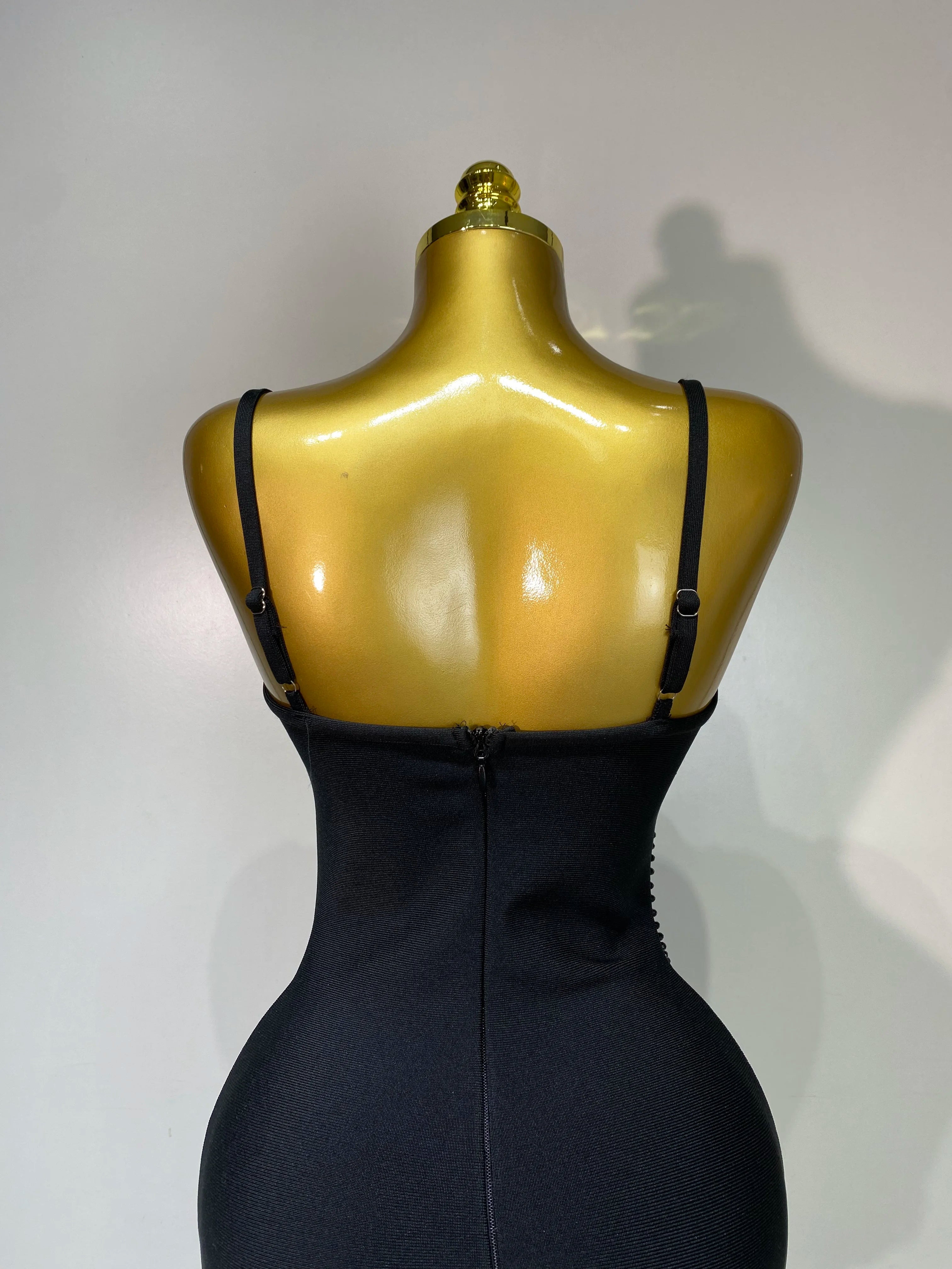 Women Sexy Beading Spaghetti Strap Bodycon Bandage Dress Club Party Luxury Birthday Celebrity Elegant Dresses Wedding Guest Gown