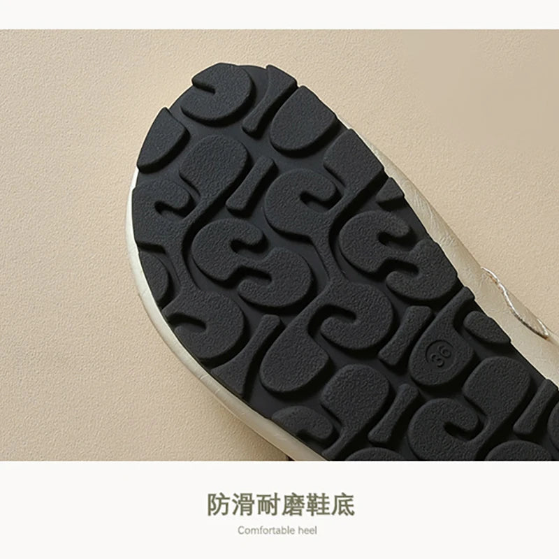 ‌New 2024 Women's Round Toe Mules Slip-On Flats Casual Spring/Autumn Fashion Shoes Comfortable Lightweight