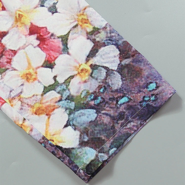 Plus Size Women's 2025 Spring New Casual Suit Set Women's Big Size Floral Print Long Best Choice in Spring