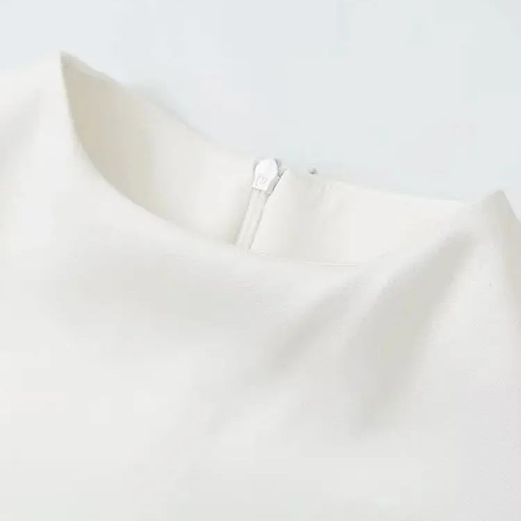 TRAF Dress Woman Black White Short Dresses For Women New Sleeveless Mini Dress Simple And Elegant Office Dresses