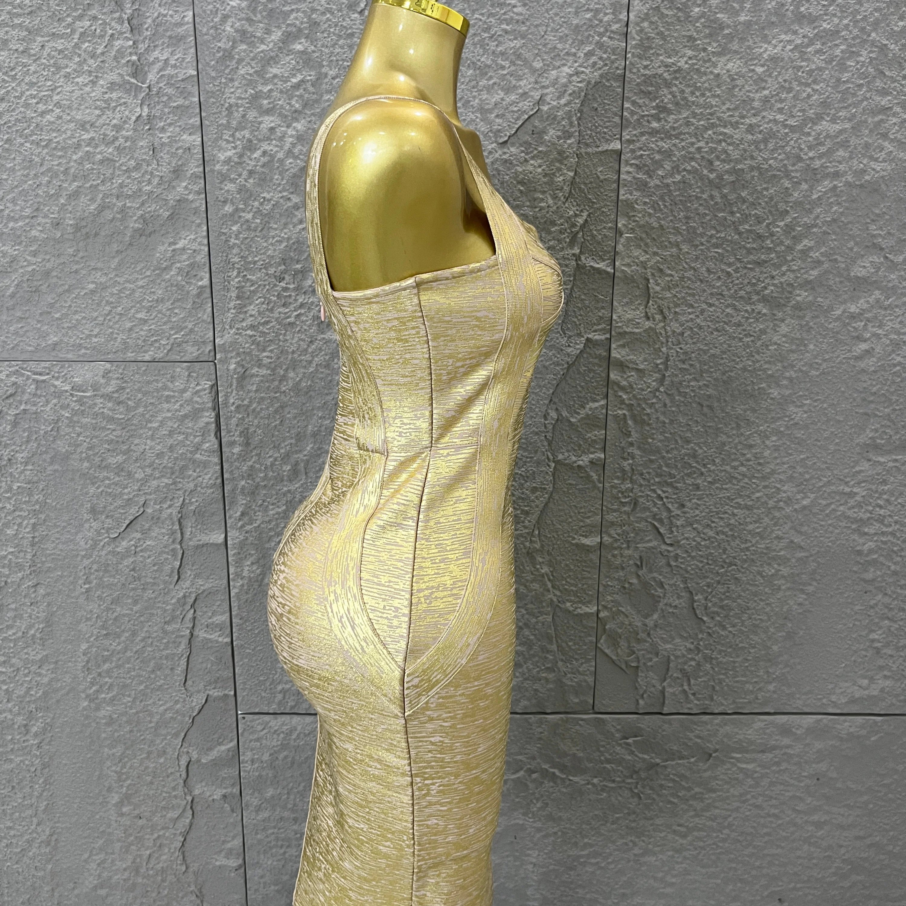 Elegant Sweetheart Neck Bandage Dress Crisscross Bust Slim Fit Midi Evening Banquet Formal Dinner Wedding Guest Cocktail Outfit