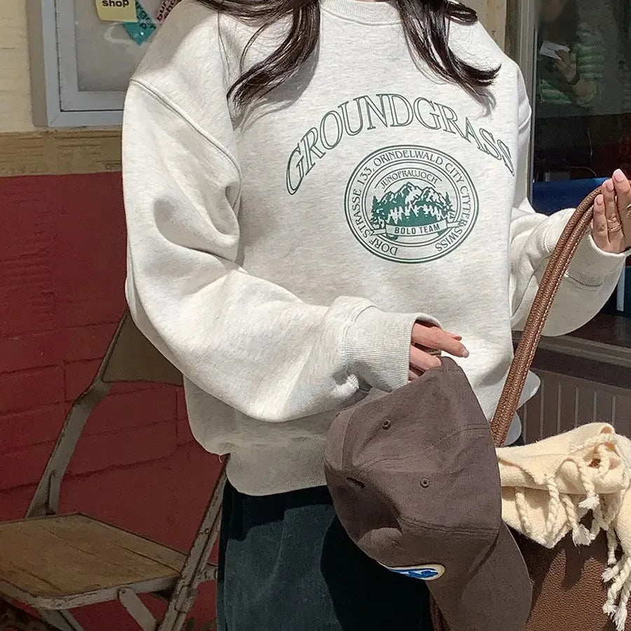 Women Sweater Casual Pullovers Autumn Winter Basics Knitted Korean Loose Striped O-neck Long Sleeve Elegance Sweet One Size