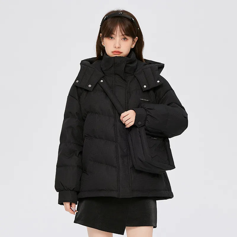 Semir Down Jacket Women Medium Long Design Hooded Warm 2022 Winter New Loose Thick Coat Woman'S Fashion