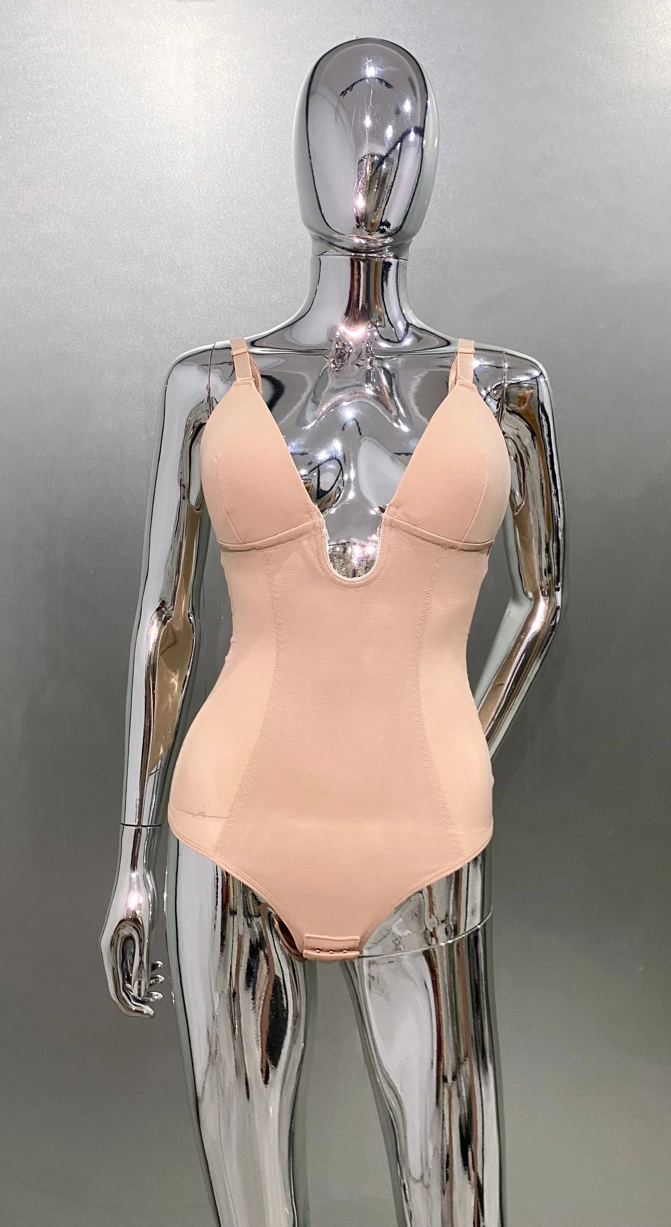 2 Color Woman Bodycon Body shaping Jumpbady Shapewear Evening Dress Under Wear Club Party Outfit Stage Performance Costume Khaki