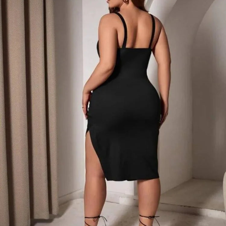 Plus Asymmetrical Hem Cami Dress Plus Size Women Dresses L XL 2XL 3XL 4XL Size