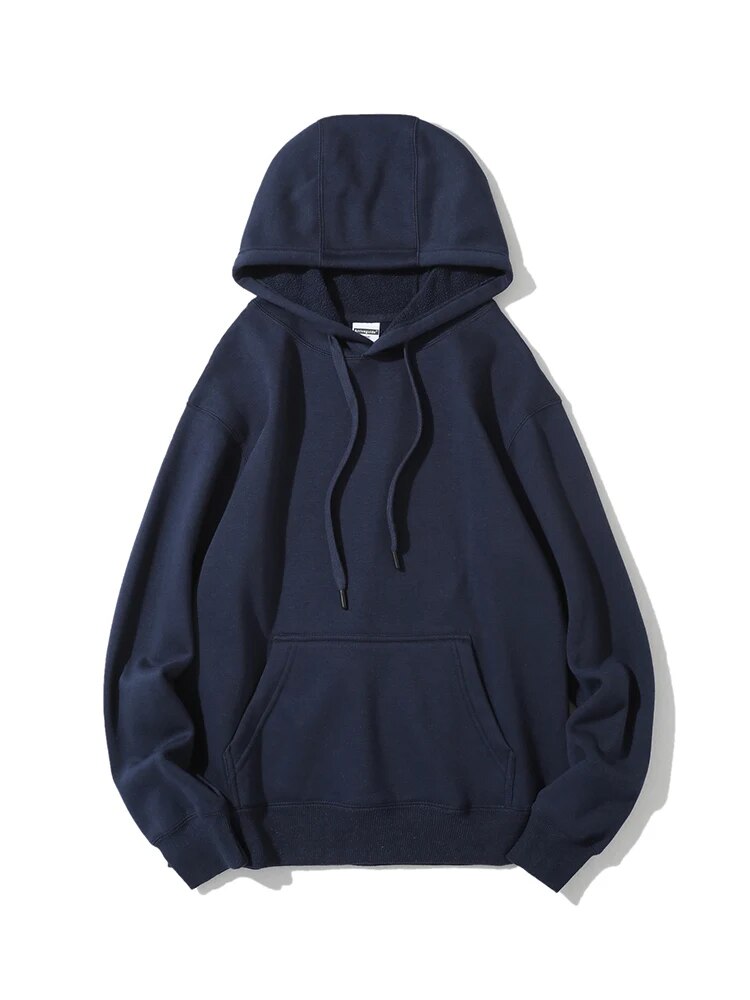 Streamgirl Winter Warm Fleece Hoodies For Women Green White Loose Sweatshirts With Hoodie Pink Pullover Hoodies Women Velvet Top Ink Blue