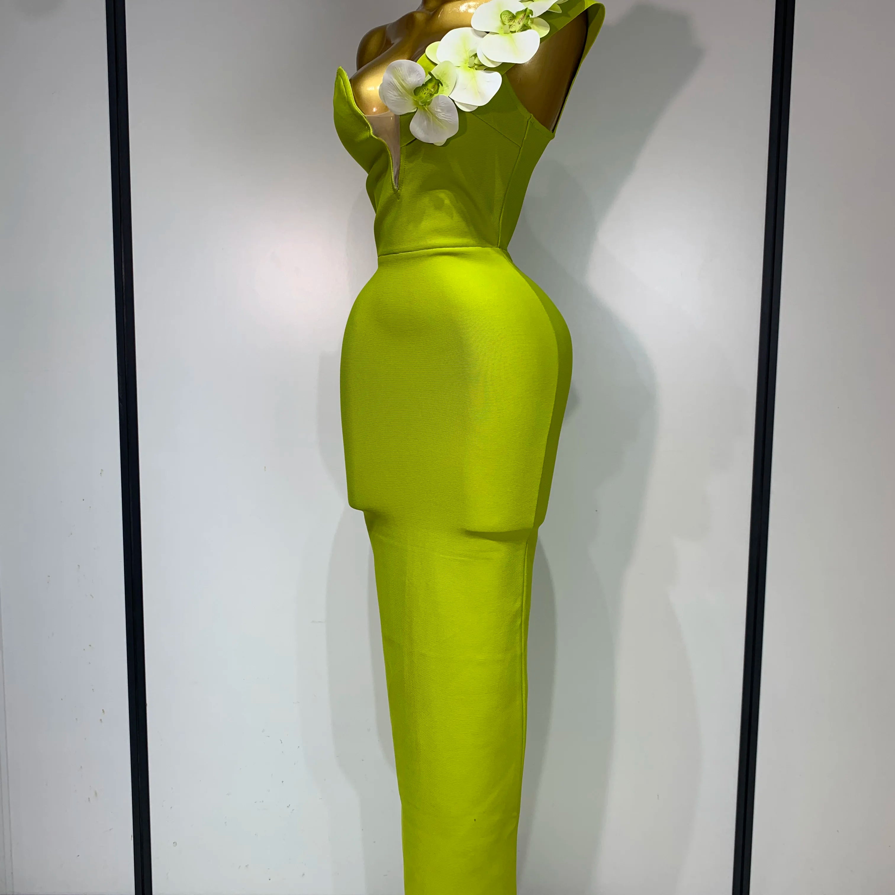 Women New Designer Bodycon Bandage Luxury Birthday Party Dress Elegant V Neck Appliques Maxi Long Celebrity Evening Prom Gowns