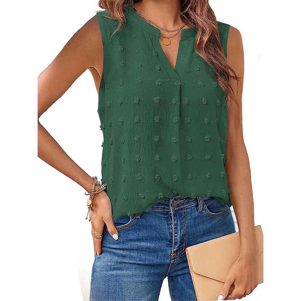 Womens Tops Summer Tank Top for Women Sleeveless Shirts 2023 Spring Corset V Neck Dressy Casual Tshirts green