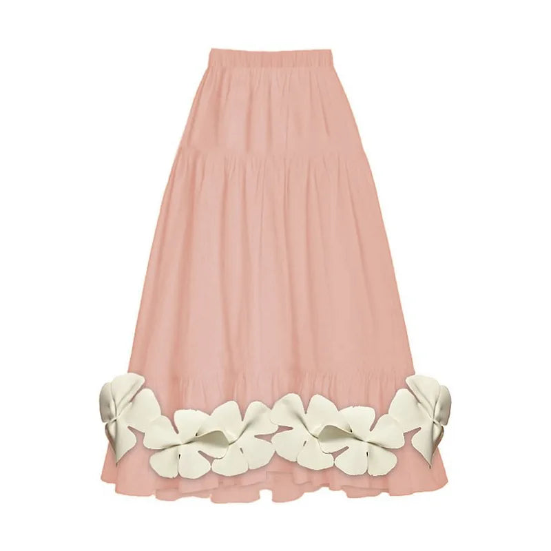 2023 Sexy Fashion One Piece Swimsuit Solid 3D Flower Summer Women Swimwear Beachwear Summer Luxury Monokini Bathing Suit skirt 3