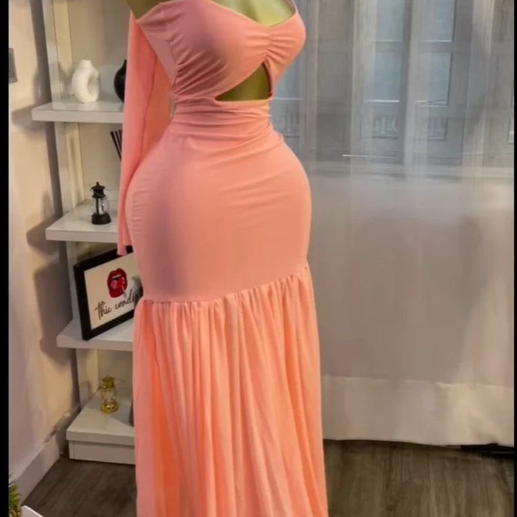 Women Sleeveless Strap Ruched V-neck Pleated Side Split A-line Midi Maxi Long Dress 2025 Birthday Sexy Party Dresses