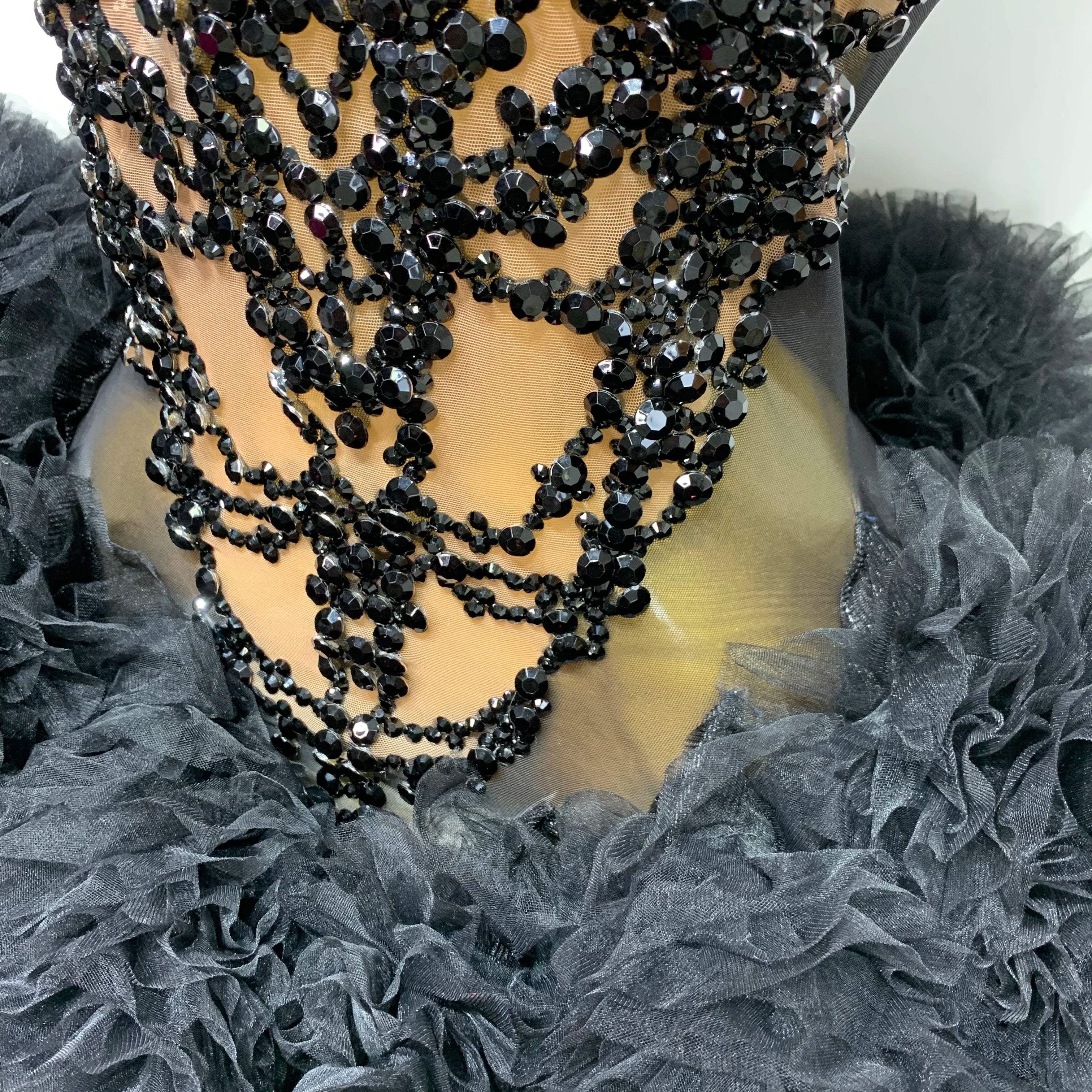 Luxury Women Sexy Sparkly Rhinestone Sleeveless Mesh See Through Bodycon Mini Birthday Dress Evening Party Performance Costume