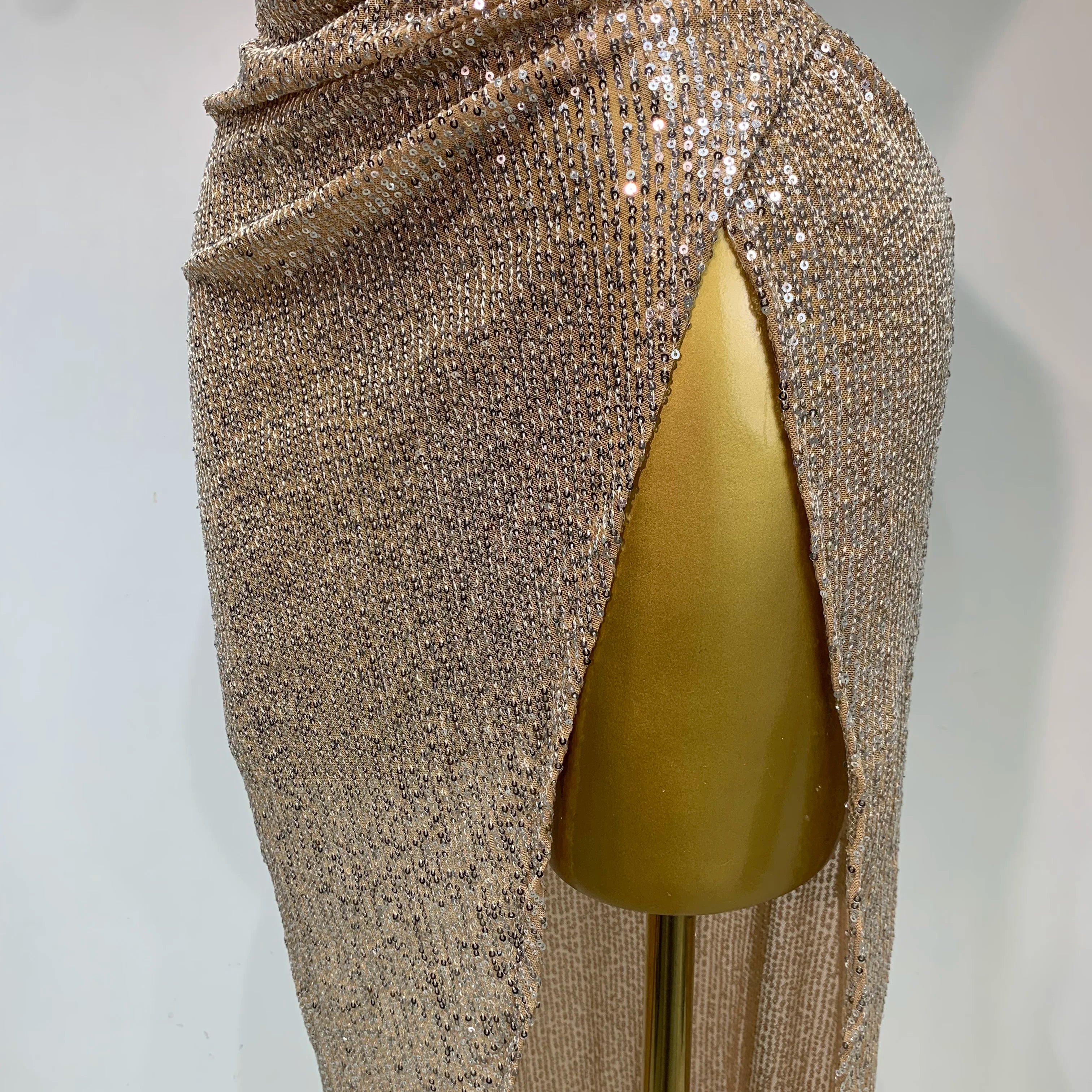 Shinning Beading Sequins Women Sexy Strapless Bodycon Two Pieces Set Celebrate Nightclub Party Luxury Birthday Stage Outfit