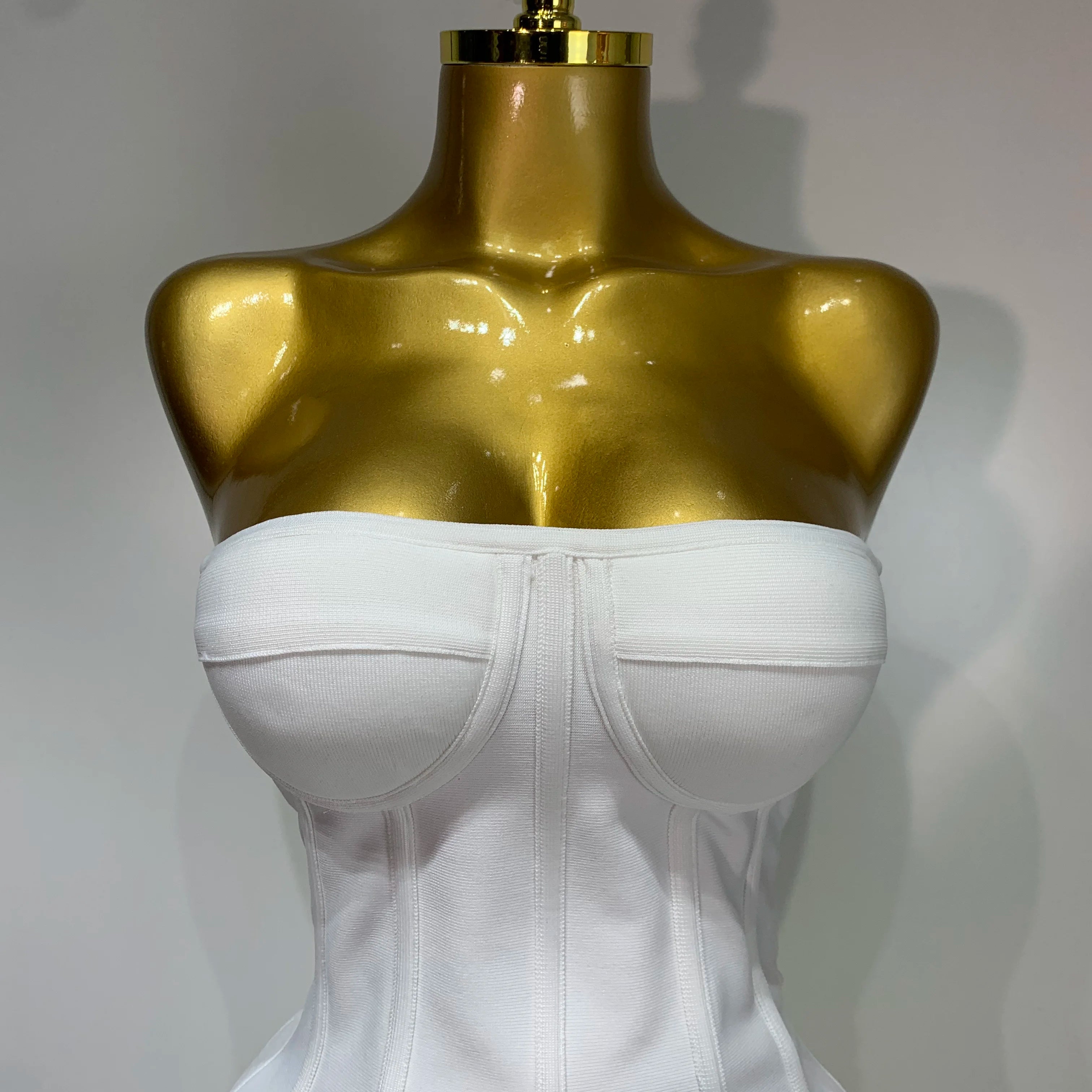 Women Sexy Strapless Flower Prom Gown Mini Dress Celebrity Red Carpet Fashion Evening Party Celebrate Birthday Club Dresses