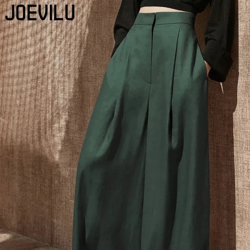 High Waisted Wide Leg Pants Spring/Autumn Thin Casual Floor Mops Women's Trendy Korean Slim Drape Leg Pants Streetwear Trousers