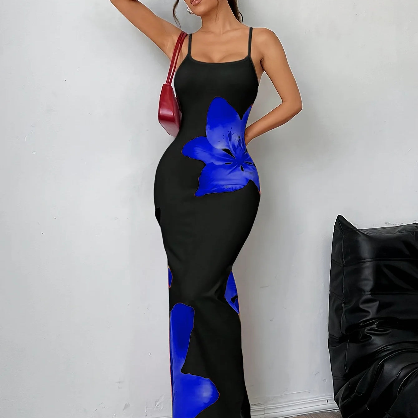 CM.YAYA Summer Women Sleeveless Strap O-neck Sexy 2024 Summer Long Evening Dress Knit Ribbon Night Club Party Maxi Dresses as picture 16